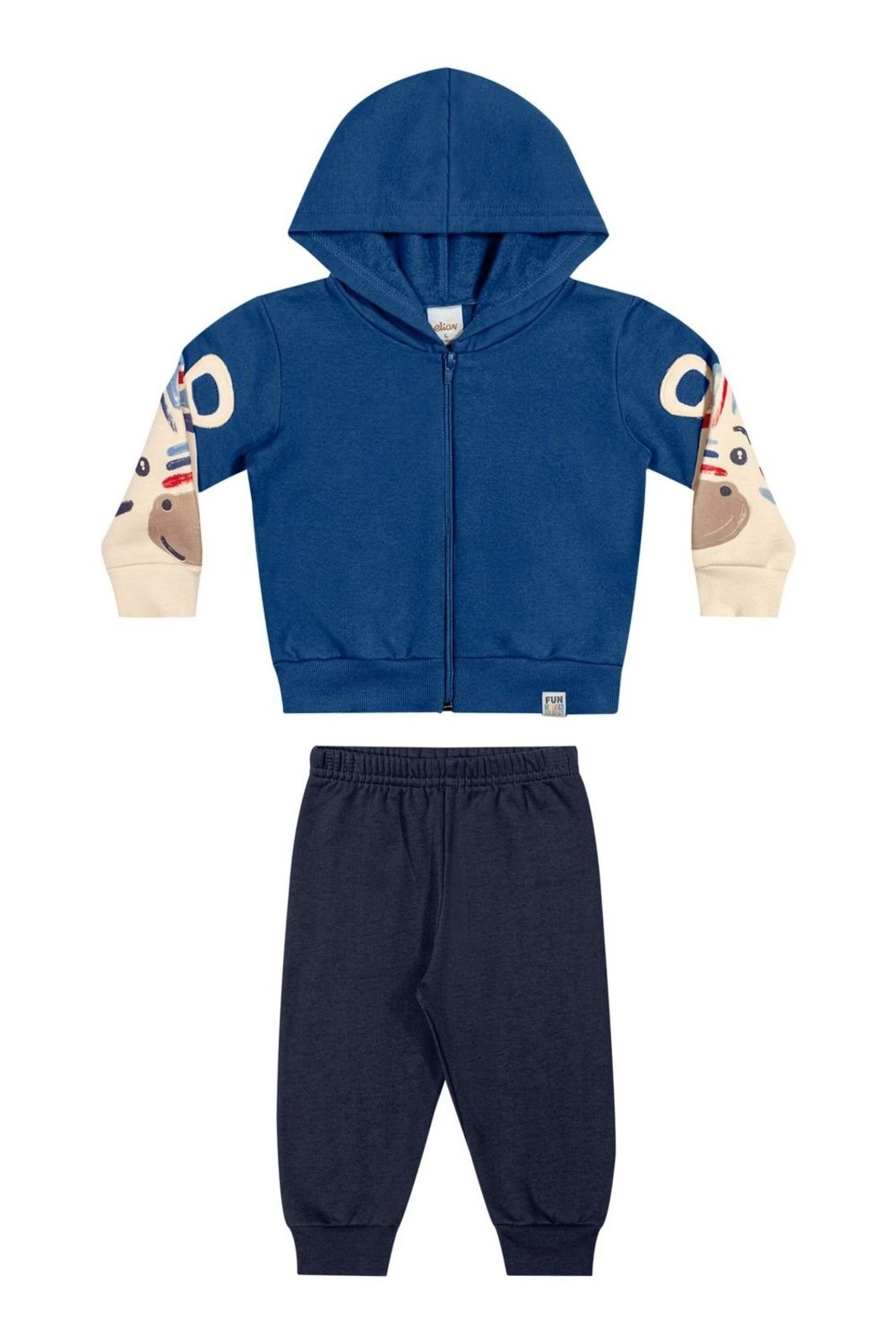Infantil - Conjunto Menino Manga Longa Fun Elian Azul