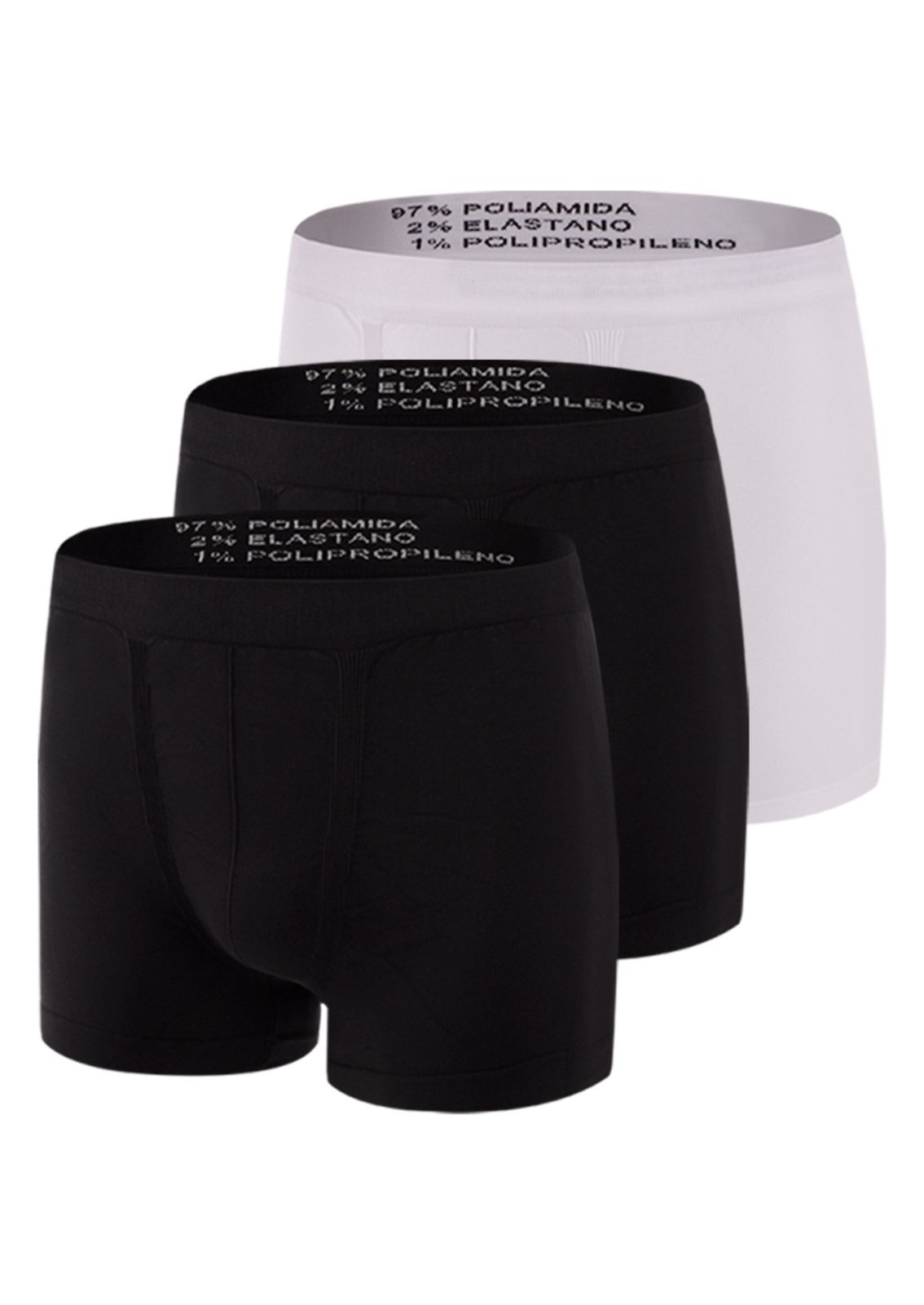 Kit com 3 Cuecas Boxer Trifil 4620 Branco