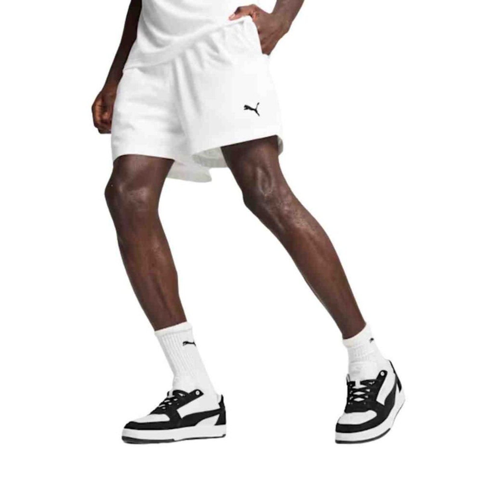 Shorts Masculino Curto Puma Essentials Woven 5" Branco"