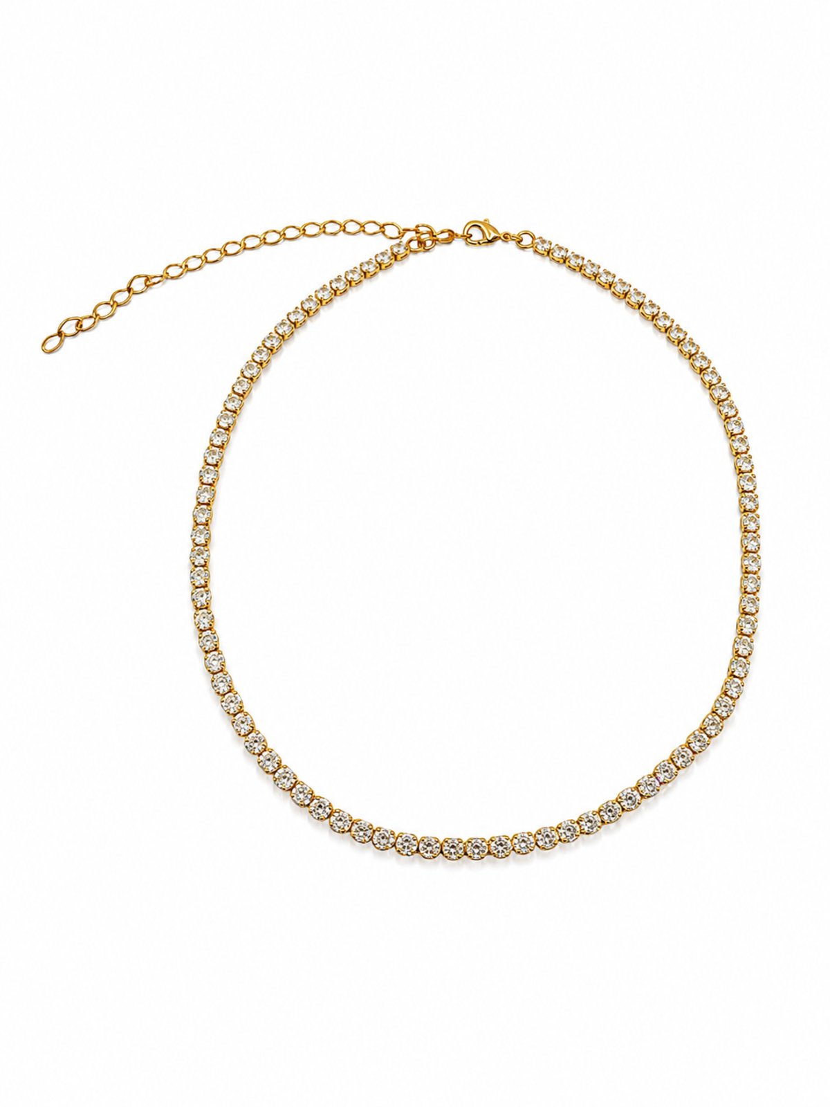 Choker Riviera 3mm Banhada a Ouro 18k