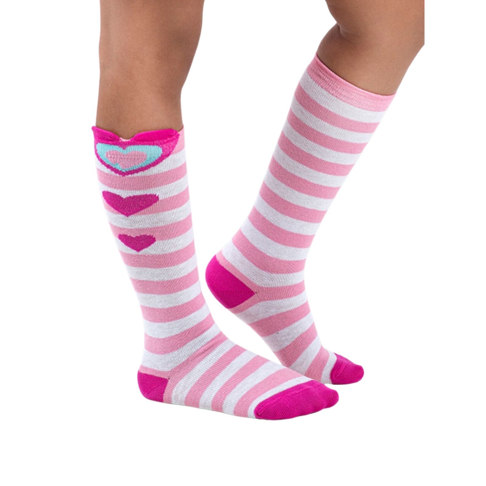 Vista 3 Combo 2 Meias Duck para galocha com estampa colorida para meninas Angipé pink/rosa