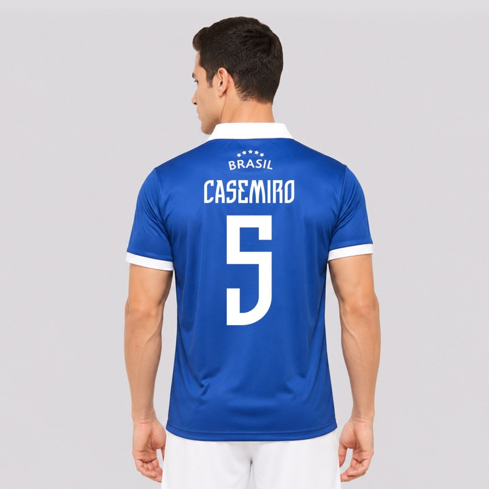 Camisa Brasil Seleça Azul 5 Casemiro