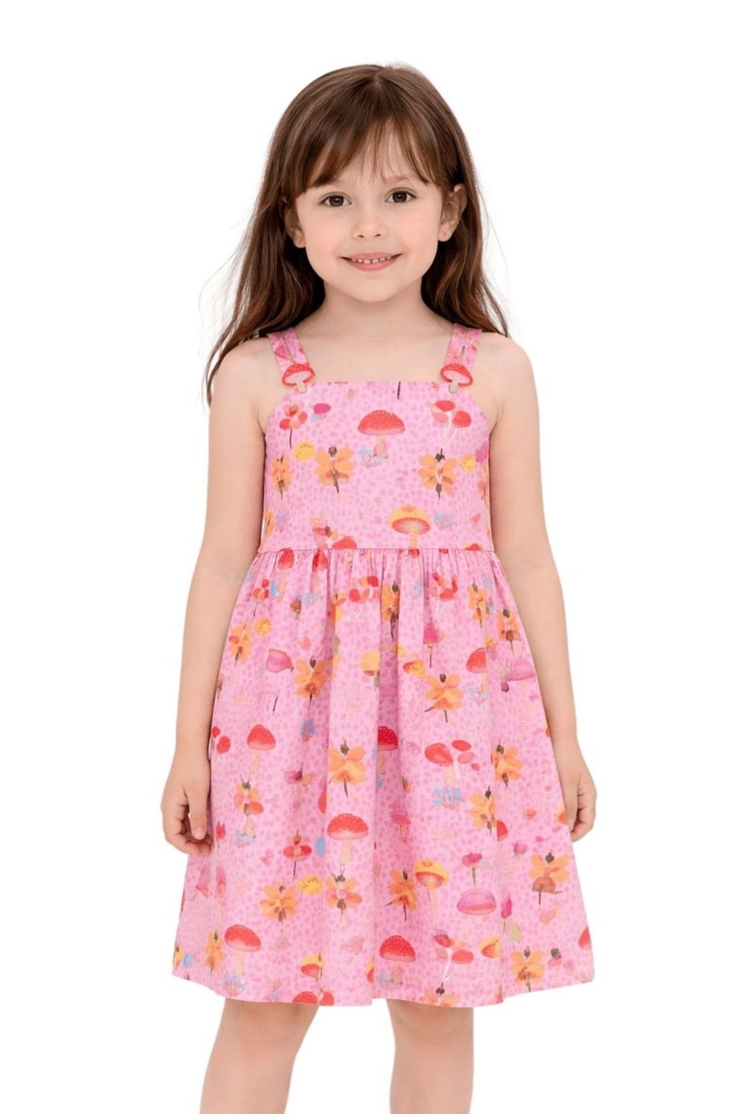 Infantil - ALPHABETO Vestido Estampa - Bosque de Fadas