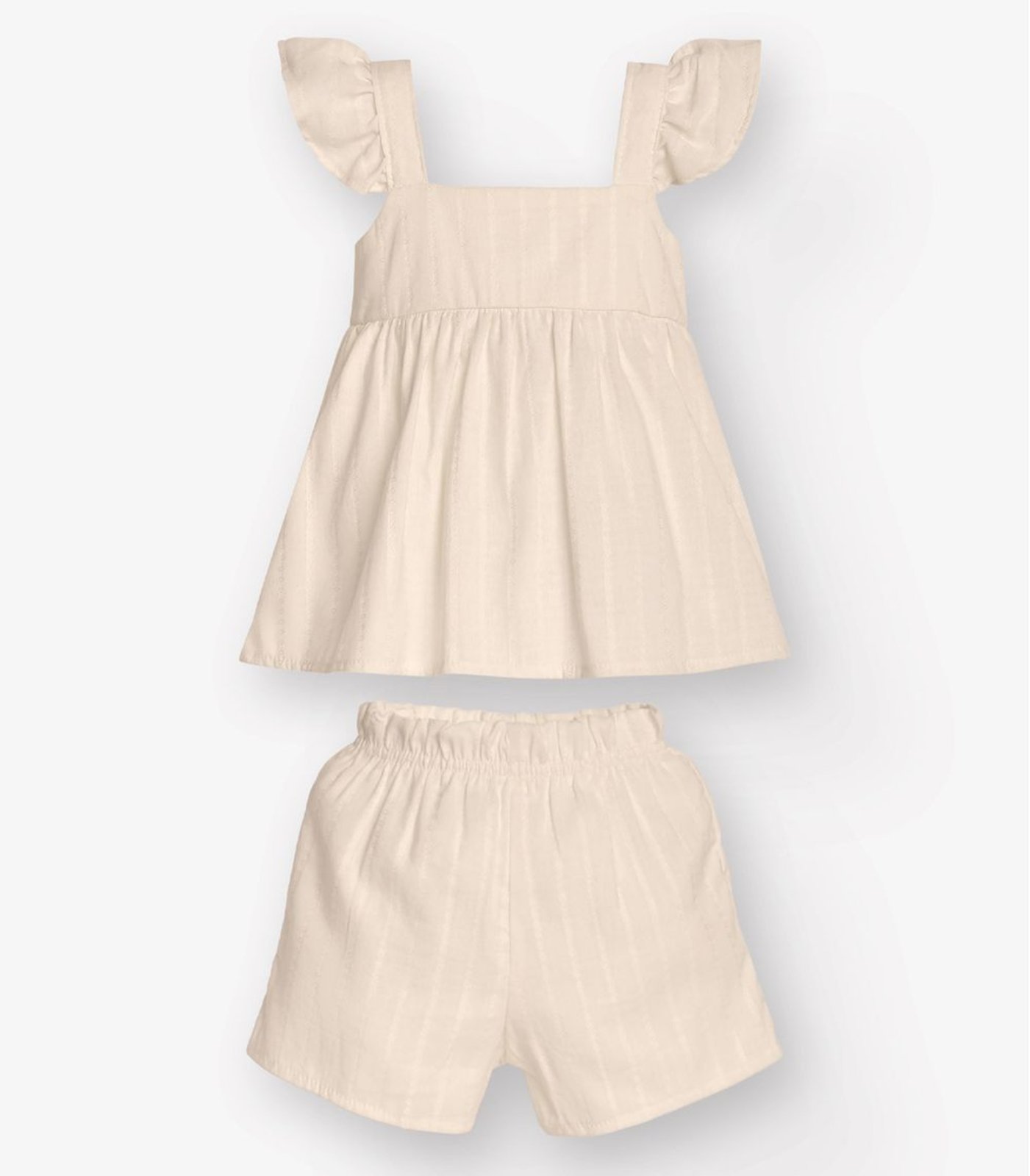 Infantil - Conjunto Bata com Shorts Trick Nick Bege