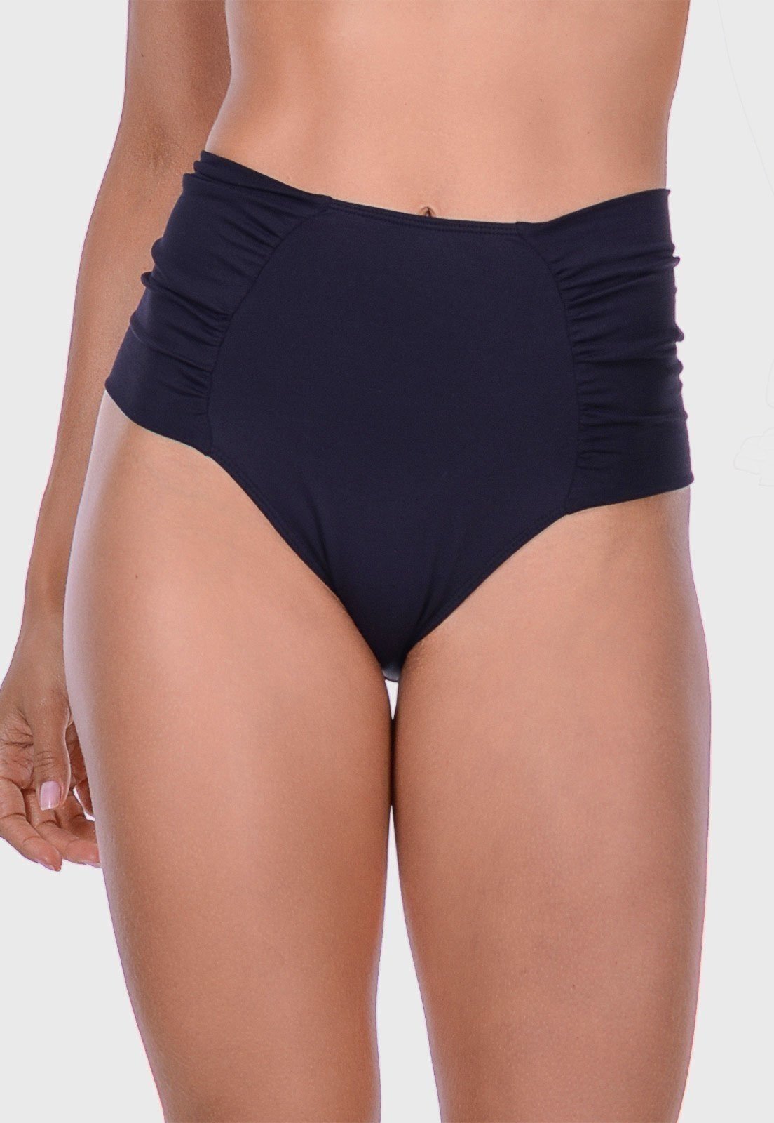 Calcinha Summer Soul Hot Pants Franzido Preto