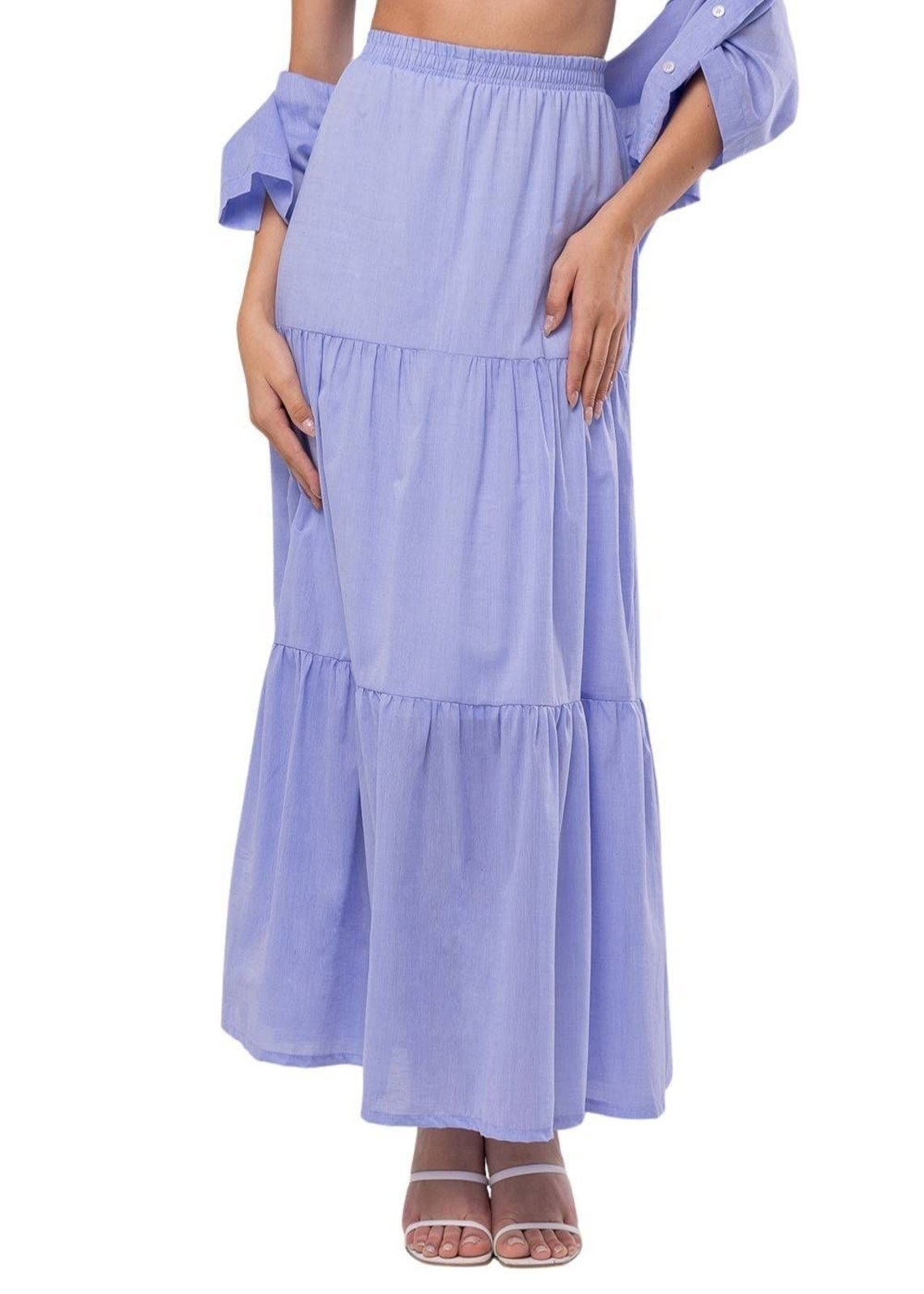 Saia Midi Sawary Mare – 279720 – Azul – Sawary