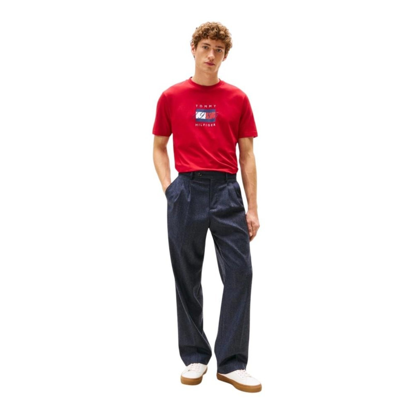 Vista 3 Camiseta Tommy Hilfiger Linear Flag Graphic Tee preto Tommy Hilfiger preto