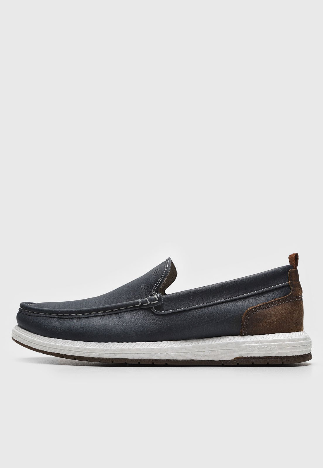 Tênis Slip On Democrata Liso Azul-Marinho