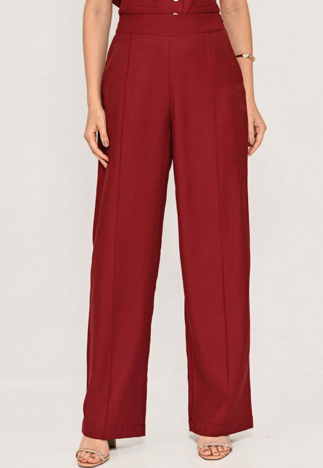 Calça Bisô Alfaiataria Marrant Lisa Vinho – Vinho