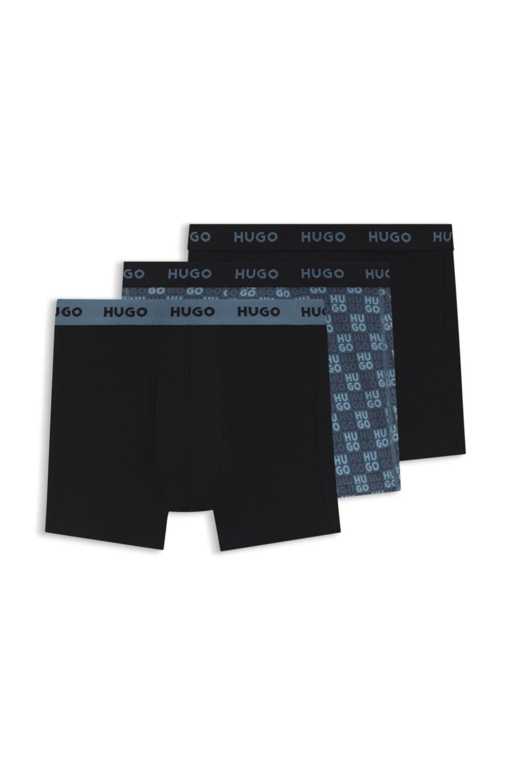 Vista 2 Pack De Três Pares De Cuecas Algodão Elástico HUGO multicolorido HUGO multicolorido