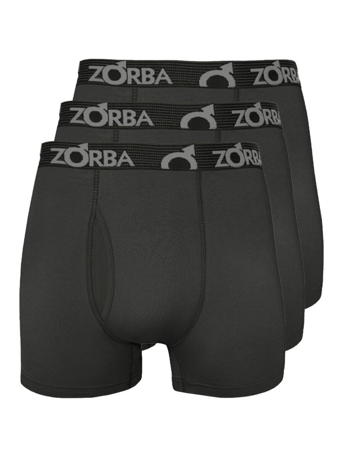 Kit com 3 Cuecas Boxer com Abertura Zorba 848 Cinza