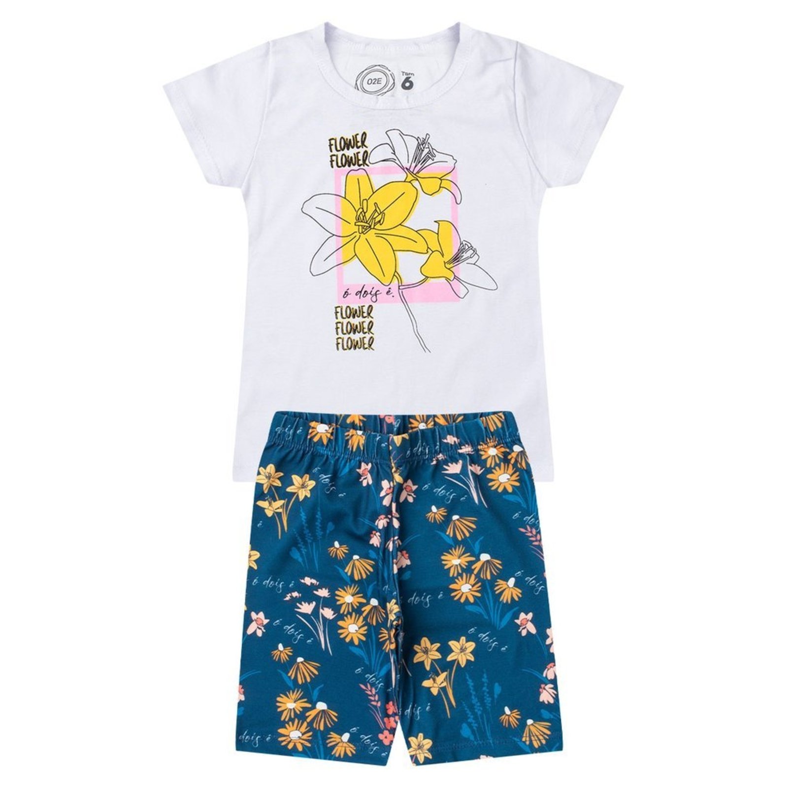 Infantil - Conjunto Menina Flower Verão