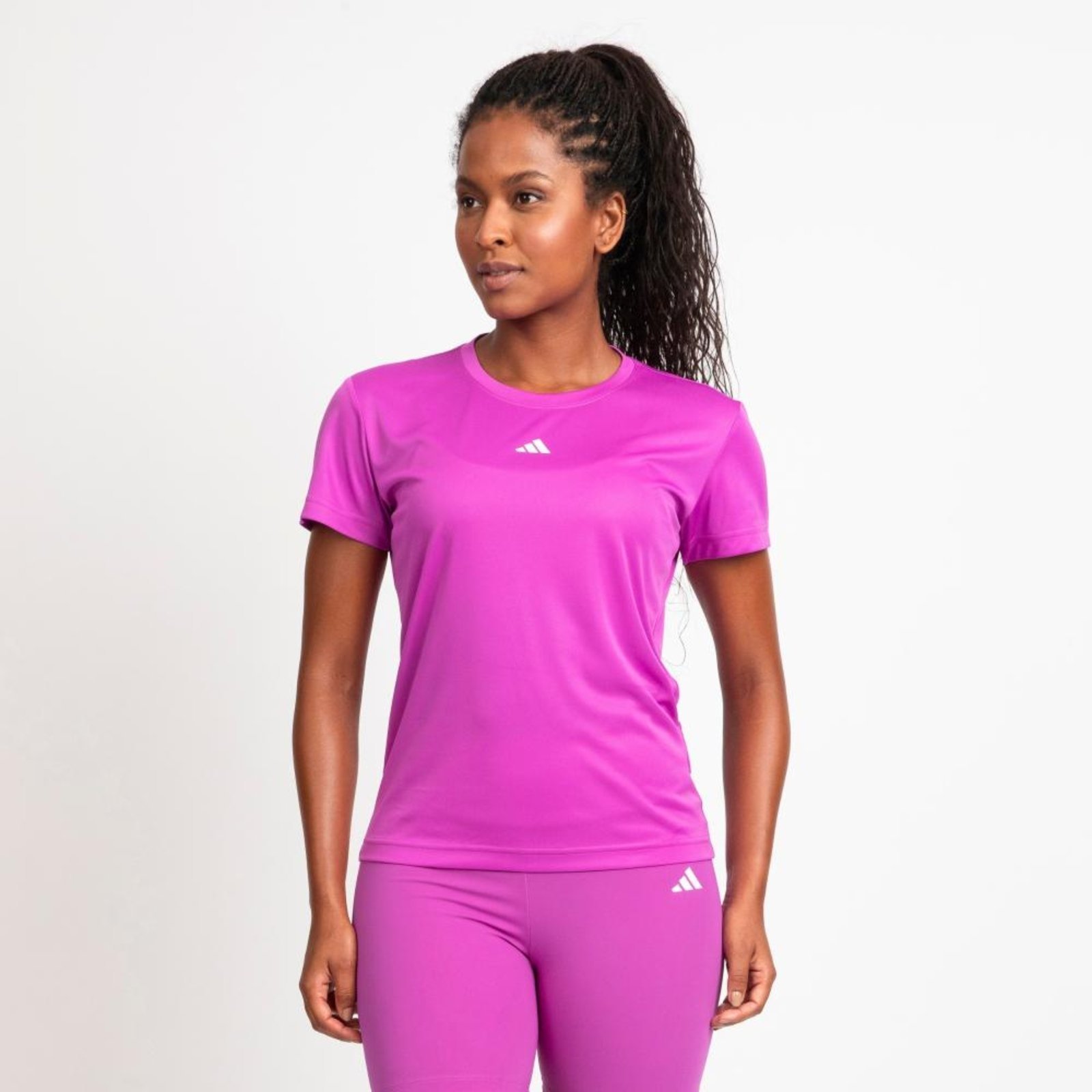 Vista 3 Camiseta Treino Basica adidas Performance roxo Adidas roxo