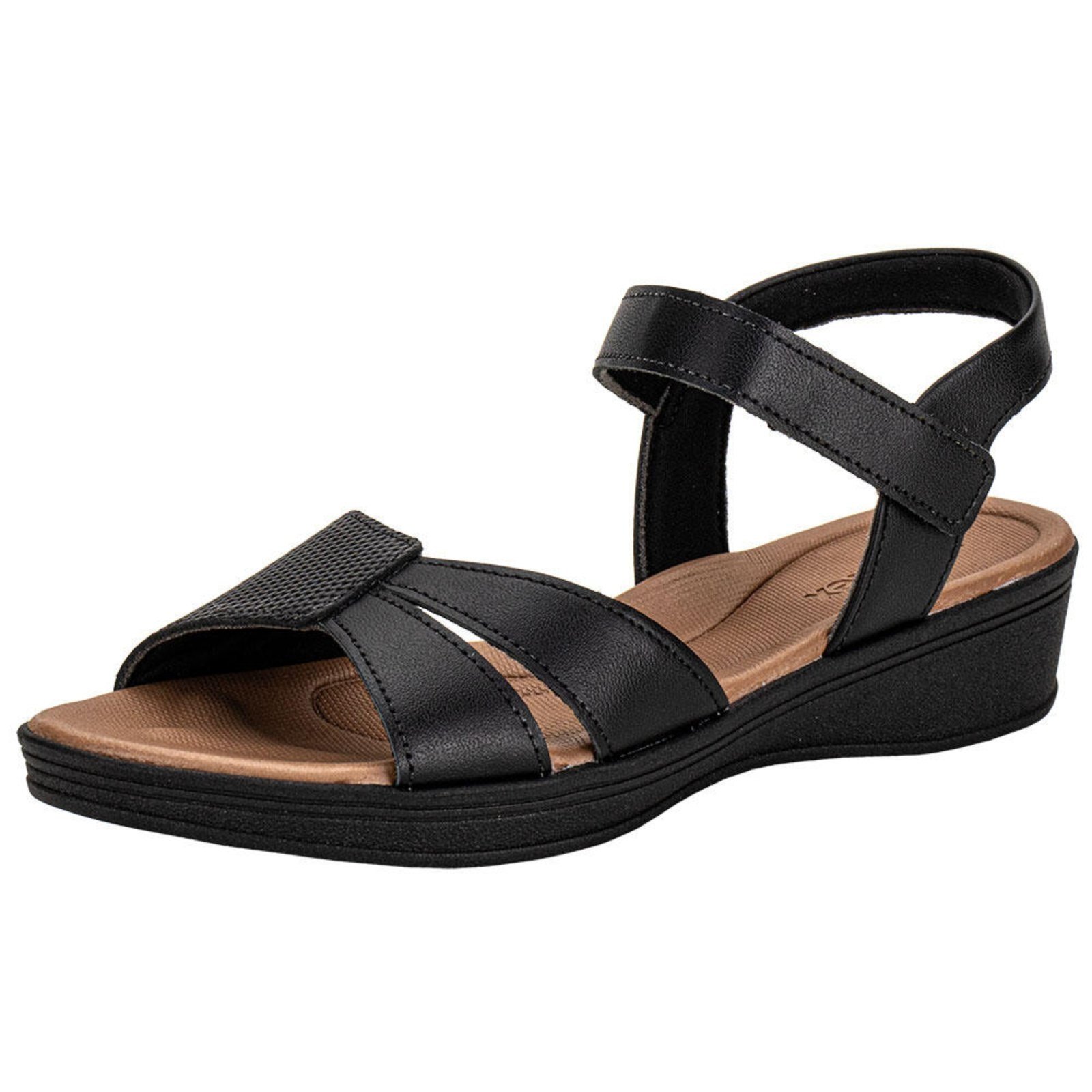 Sandália Feminina Anabela Usaflex Ud04011 0944011 Preto