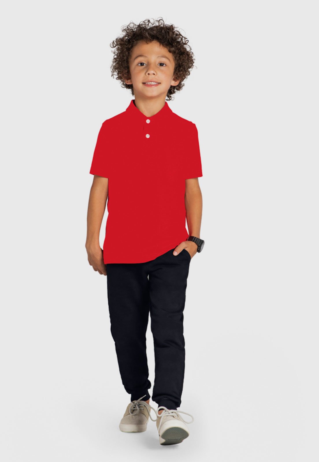Infantil - Camisa Polo Brandili Lisa Vermelha