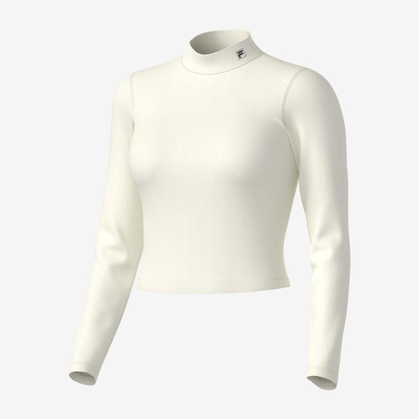 Blusa Manga Longa Fila Gola Alta Workout Flex Feminina Off-white