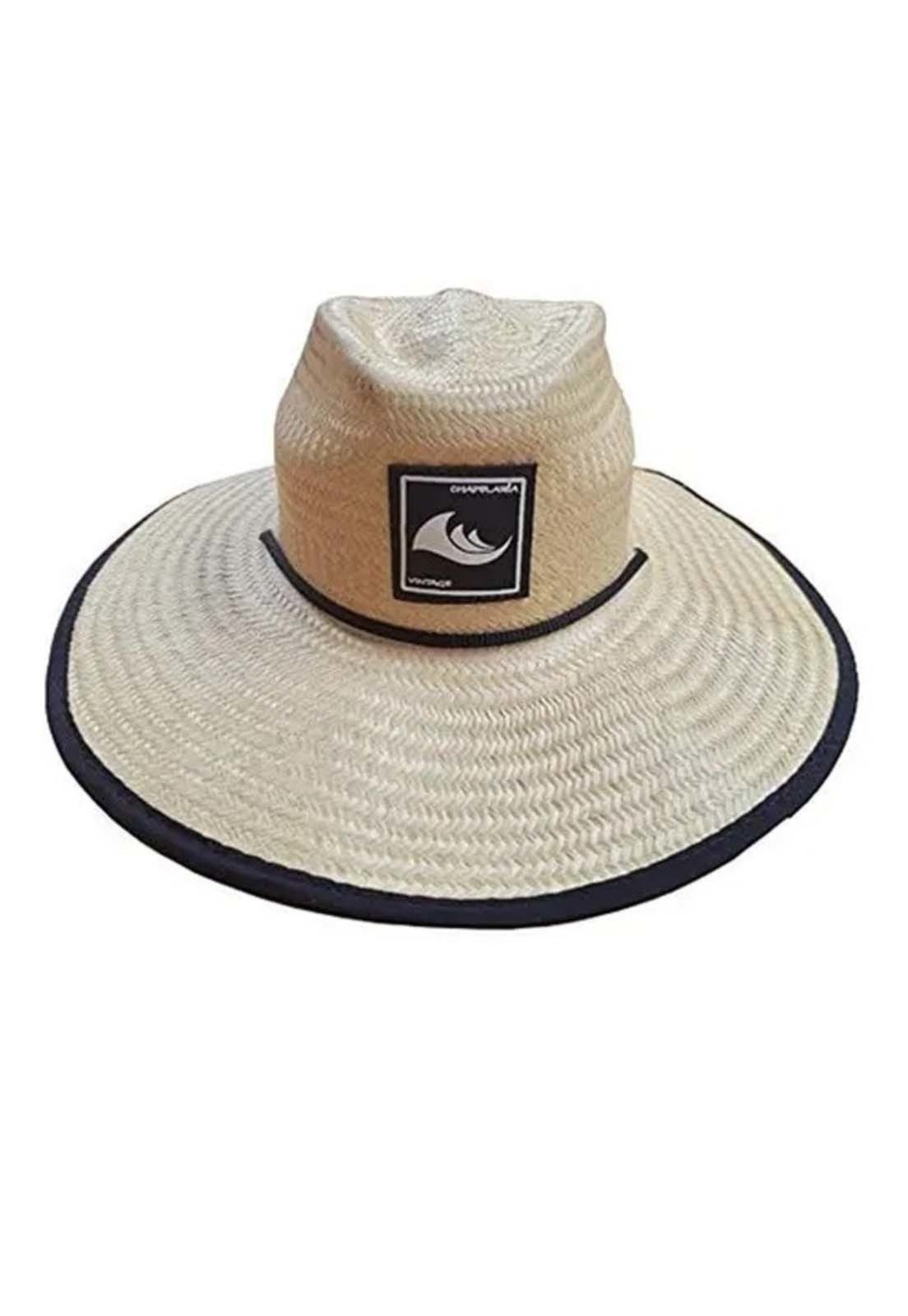 Chapéu Surf De Palha Natural Verão Praia Aba Larga, Chapelaria Vintage