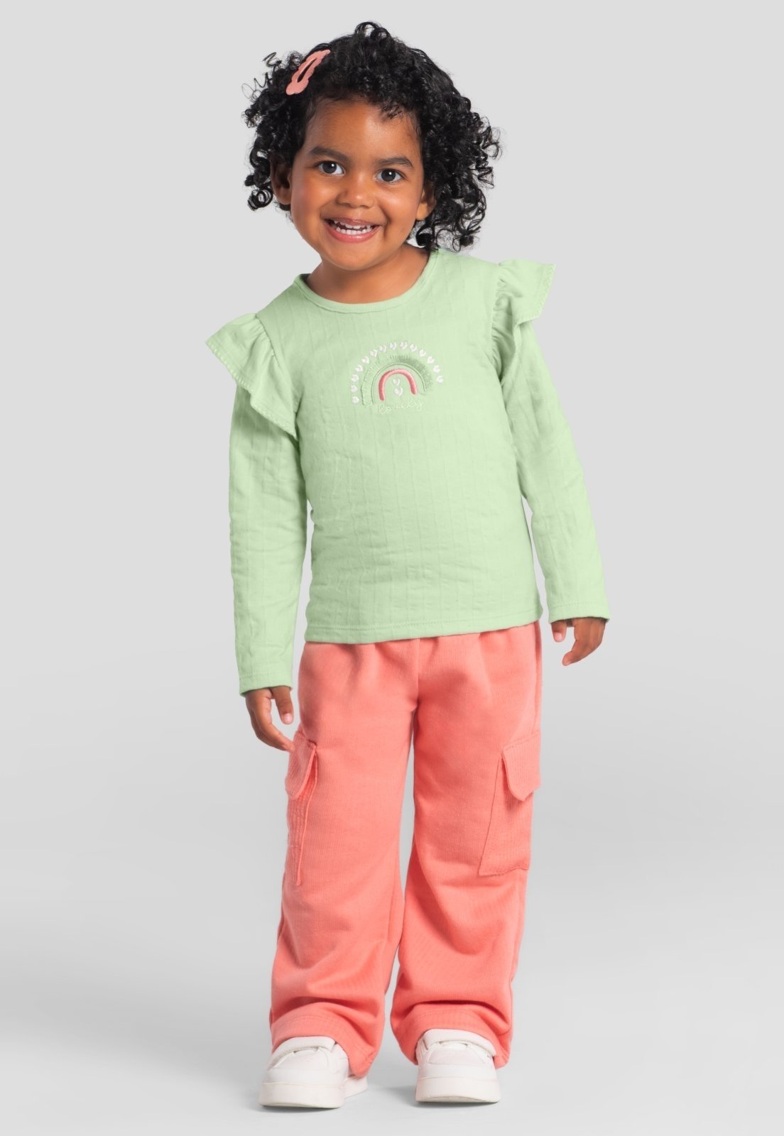 Infantil - Blusa menina de arco-íris Brandili