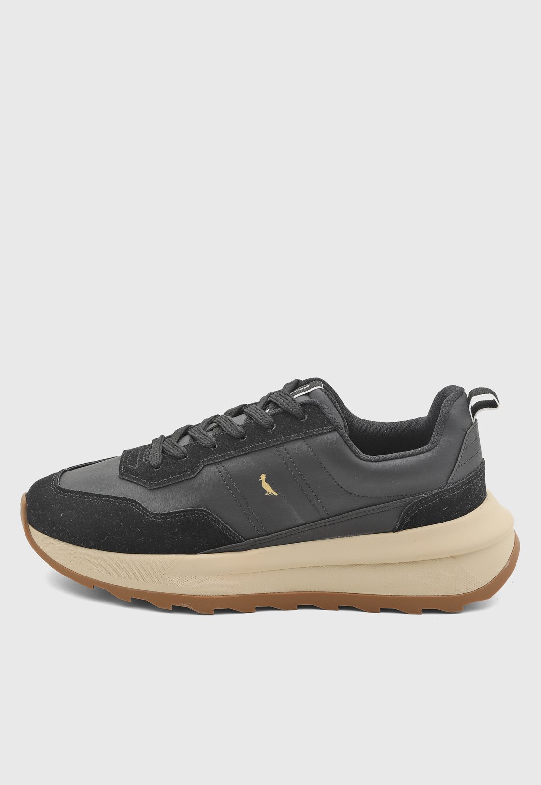 Tênis Masculino Reserva Casual Sola Alta Preto