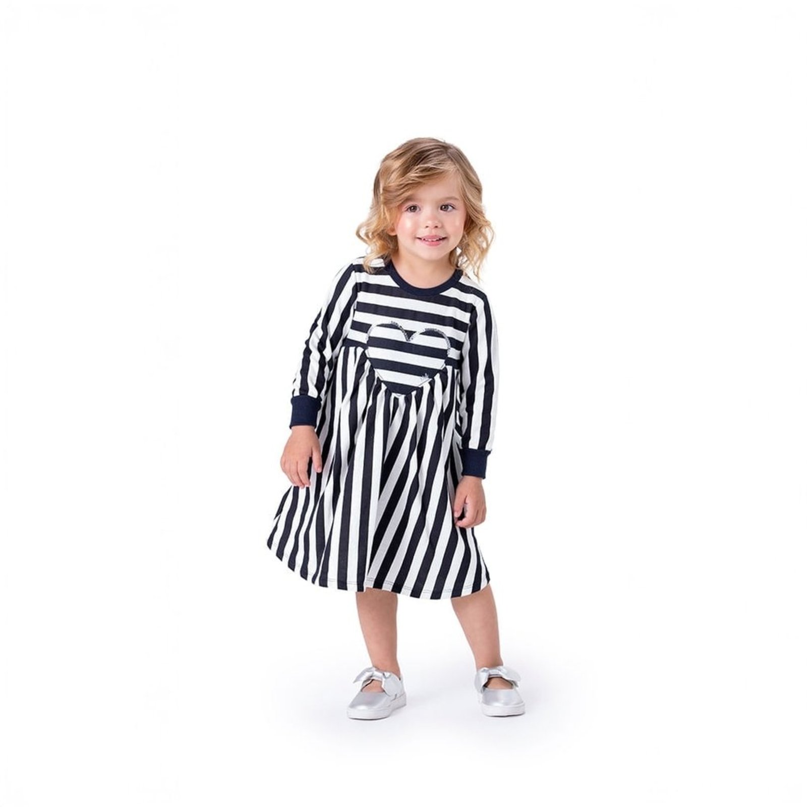Infantil - Vestido Curto Manga Longa Menina Marisol