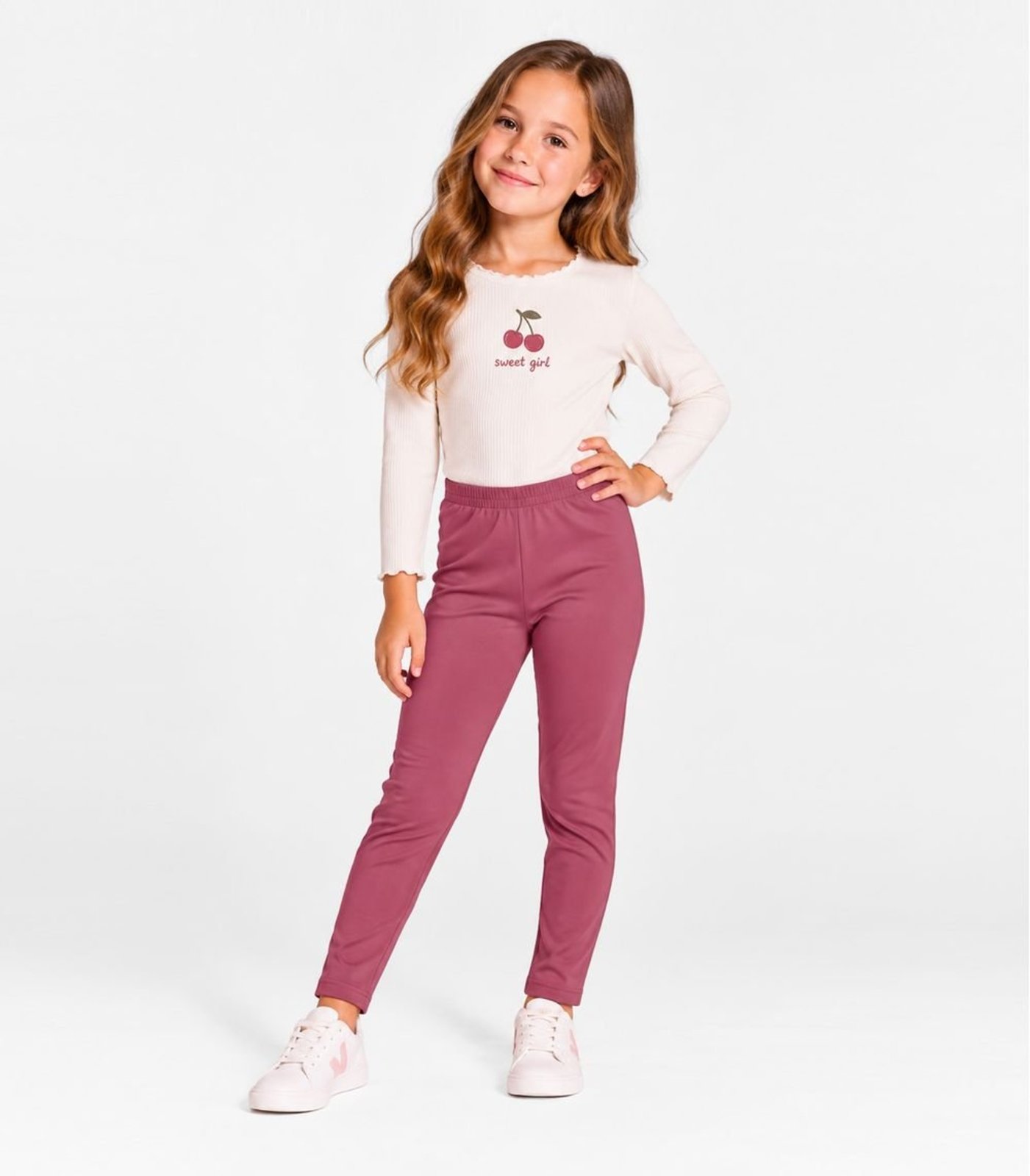 Infantil - Legging em Malha Suplex Peluciada Select Vermelho