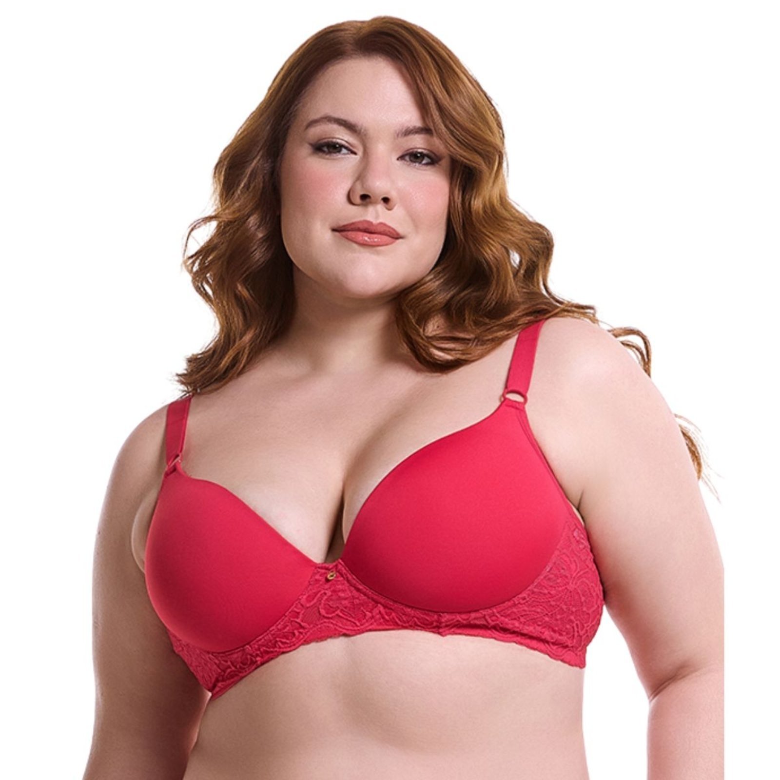 Sutiã Plus Size com Bojo Soft Base Rendada Nayane