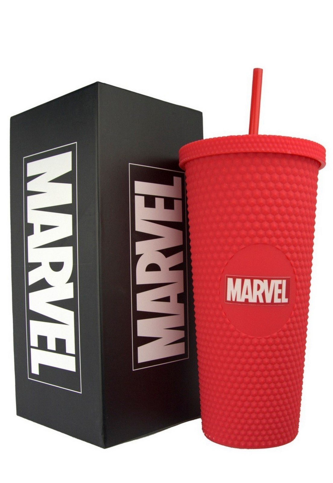 Copo Marvel Stiff 710ml Com Canudo Vingadores Avengers