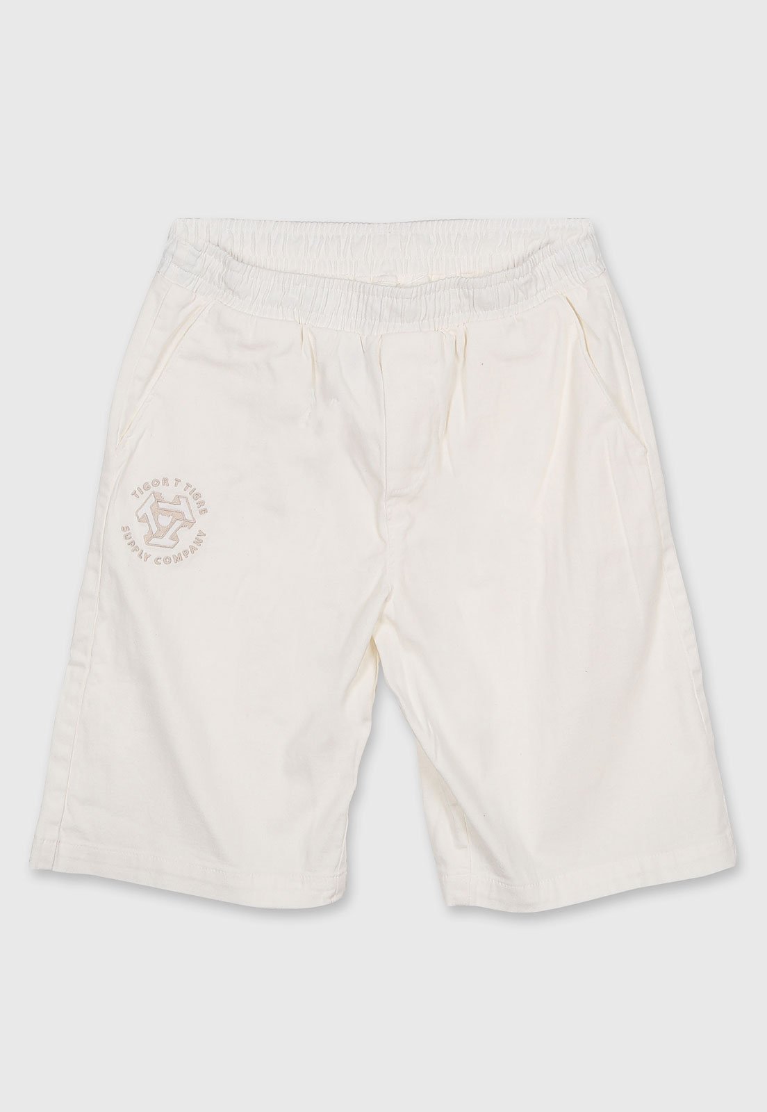 Infantil - Short Tigor T. Tigre Cintura Elástica Branco