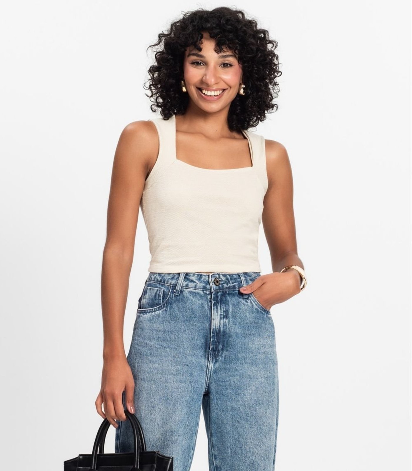Cropped Feminino Select Bege