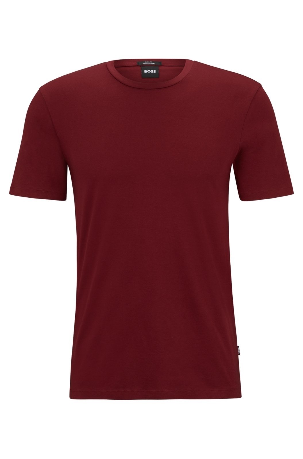 Camiseta De Manga Curta De Ajuste Fino Em Algodão Mercerizado