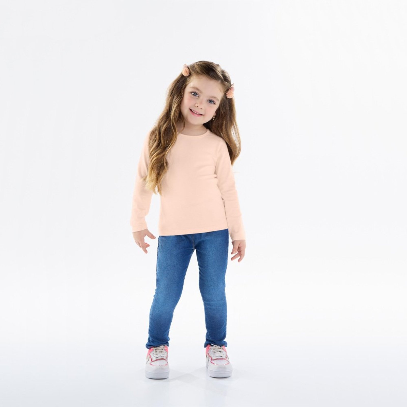 Infantil - Calca Primeiros Passos Menina - Indigo Medio - 50211-1125 Azul