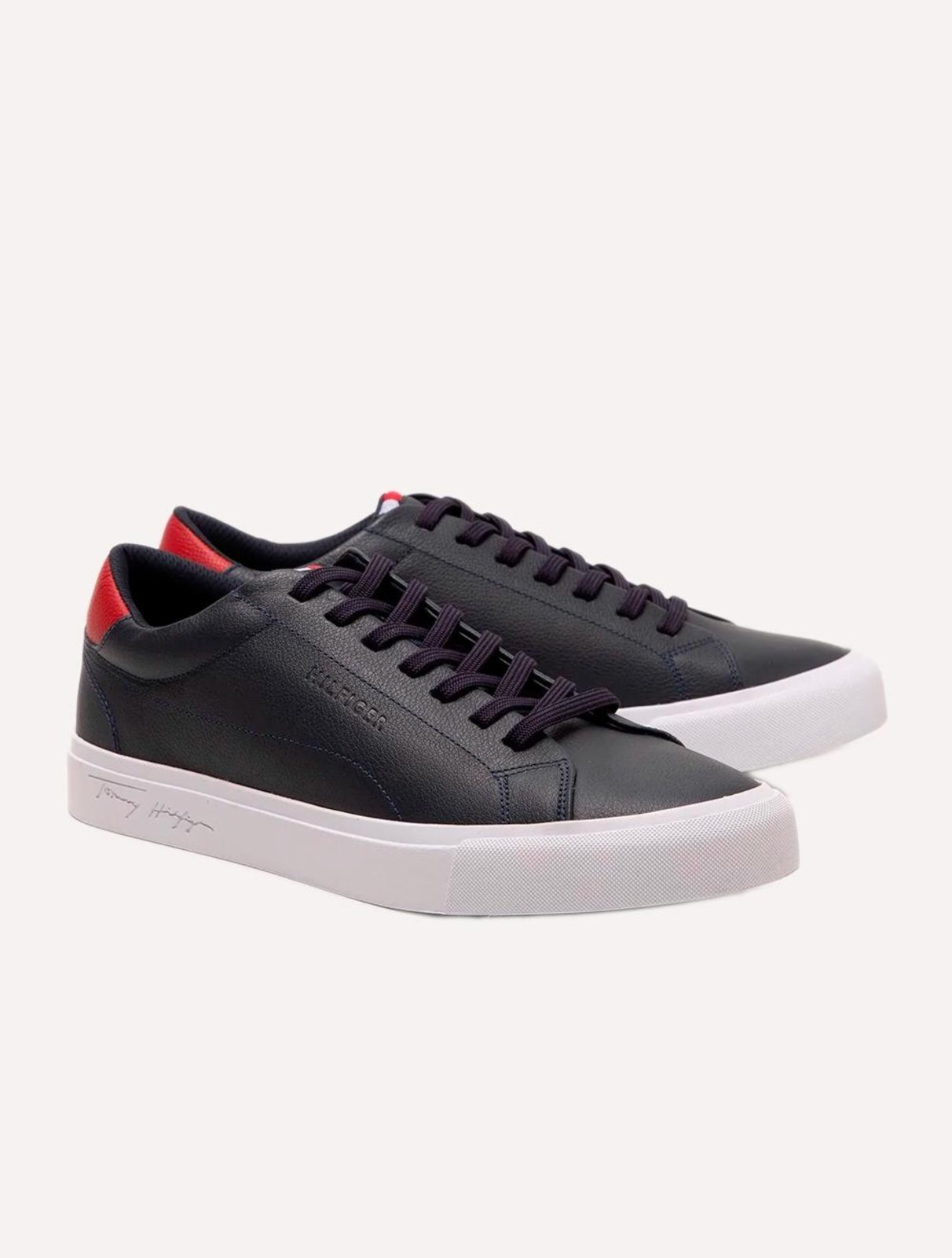 Vista 3 Tênis Tommy Hilfiger Masculino Couro Greg 1A azul marinho Tommy Hilfiger azul marinho