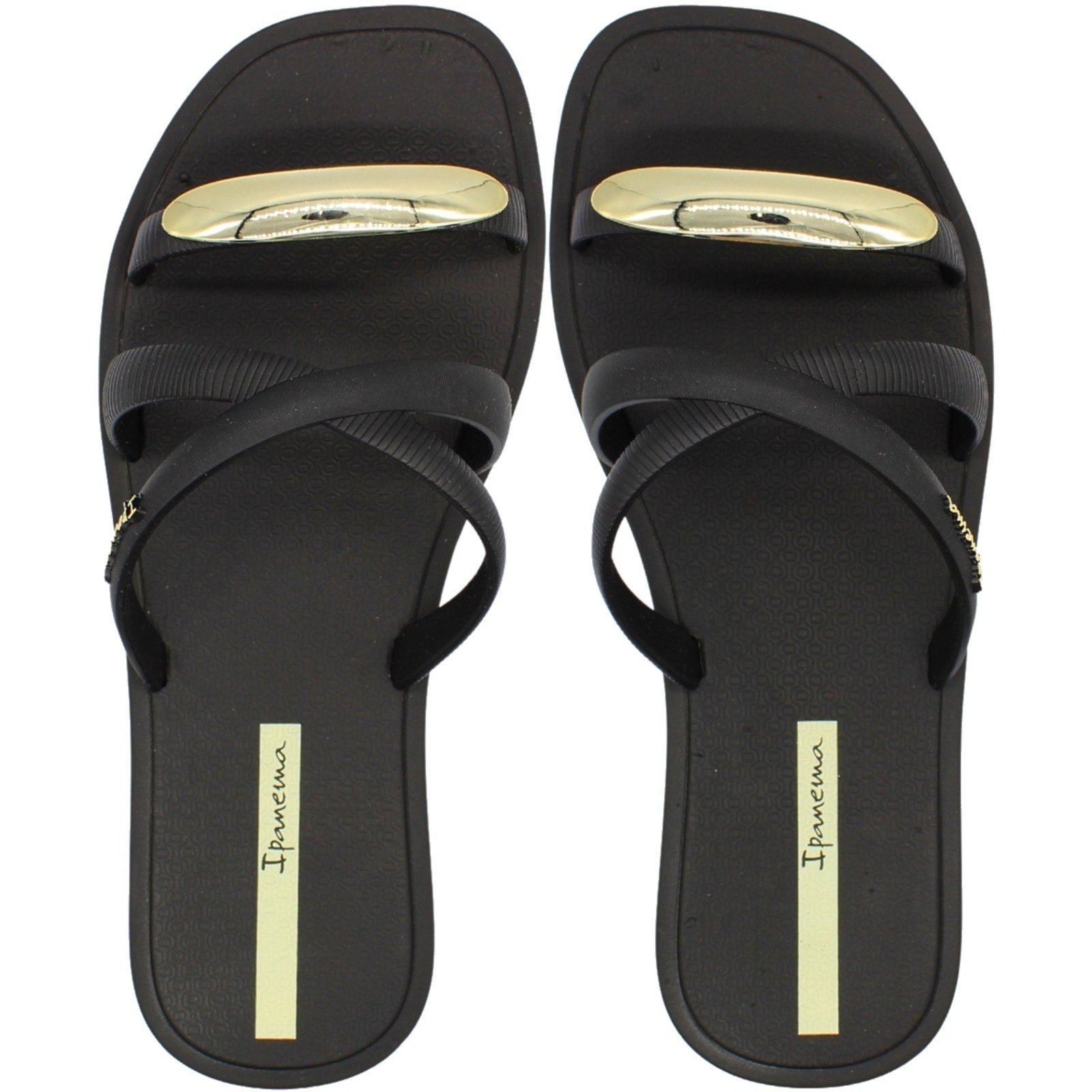 Chinelo Slide Ipanema Metal Chic Tiras Cruzadas Feminino
