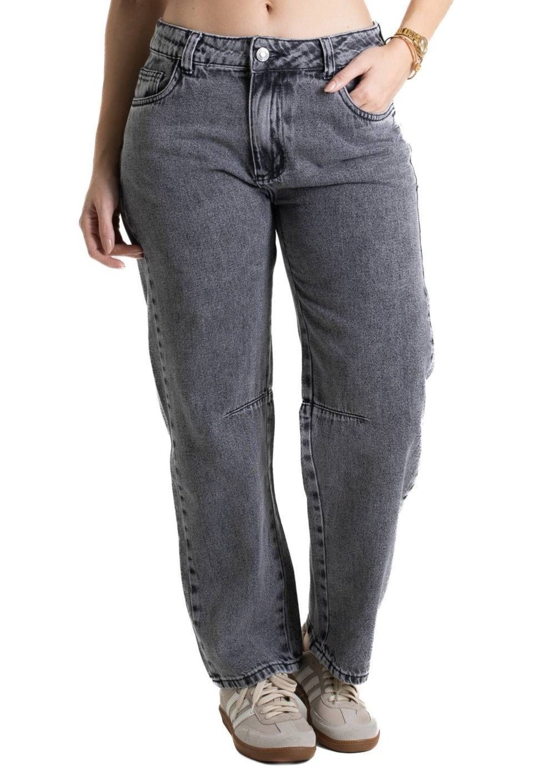 Calça Jeans Sawary Barrel – 280513 – Cinza – Sawary