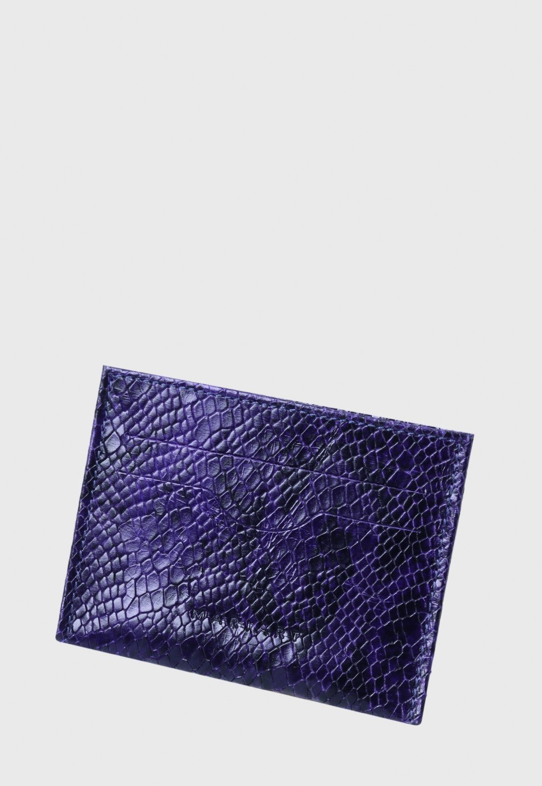 Porta-Cartão de Couro Mariart Zircônio Snake Roxo
