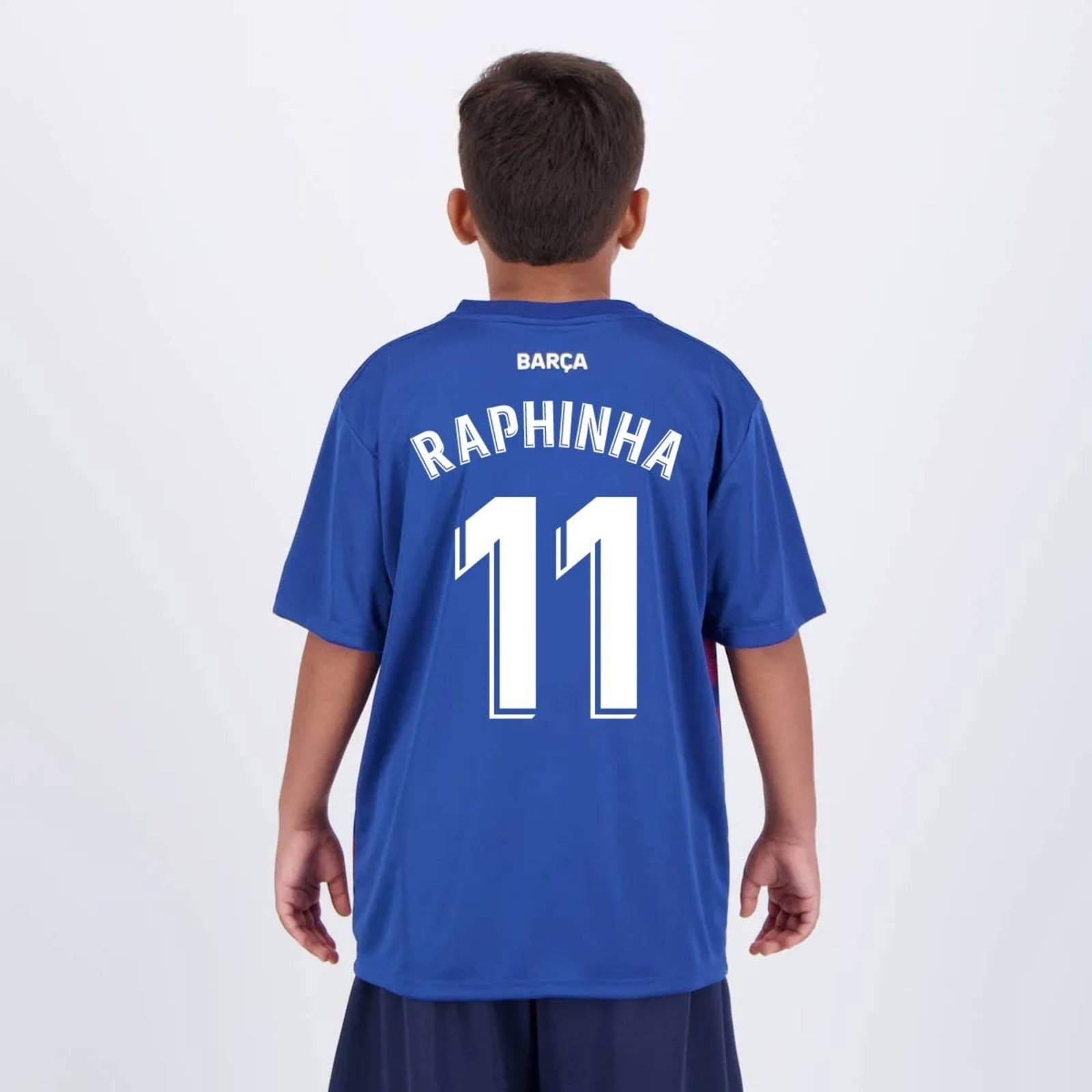 Camisa Barcelona Raphinha 11 Dominant Juvenil Azul