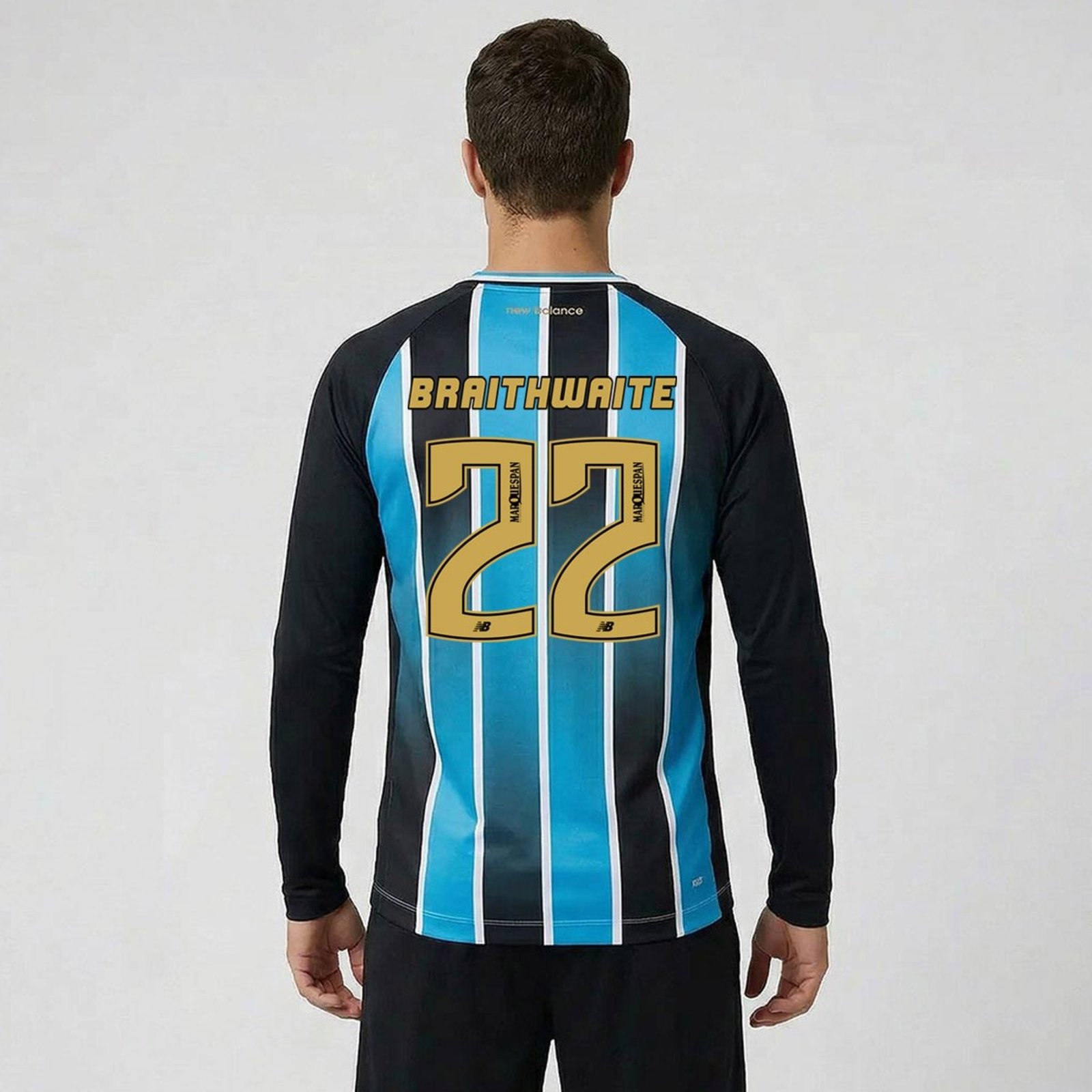 Camisa New Balance Grêmio I 2026 Manga Longa 22 Braithwaite