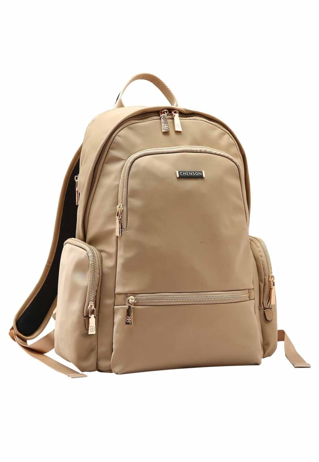 Mochila Feminina Chenson Original Twill Nylon Costas Natural 8784937