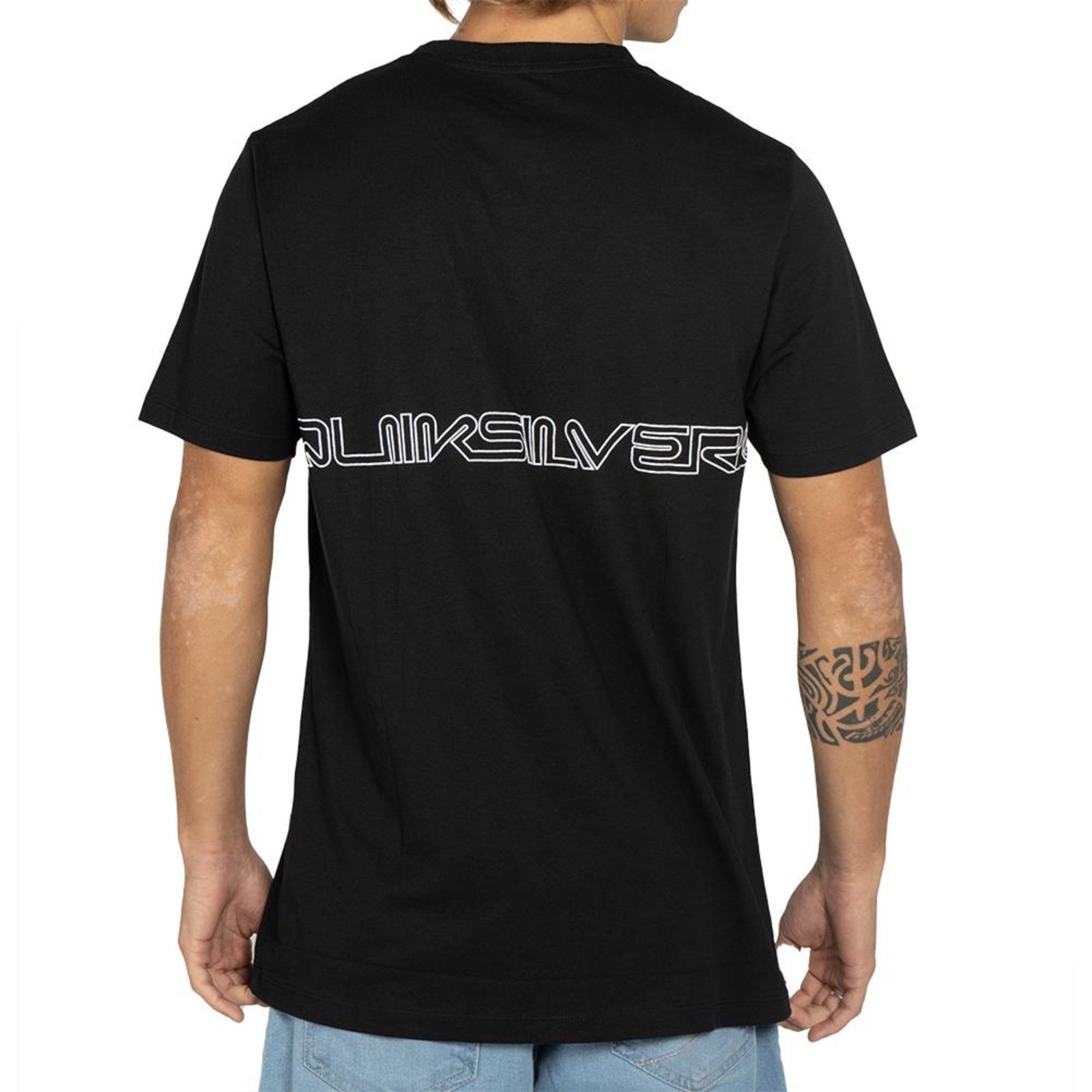 Camiseta Quiksilver Word Block WT25 Masculina Preto