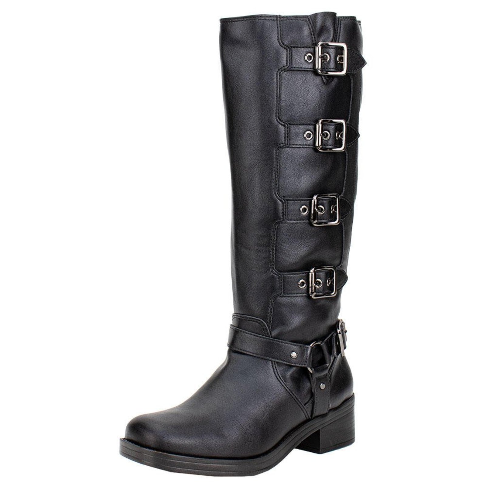 Bota Feminina Cano Alto Via Marte 035016 5833516 Preto