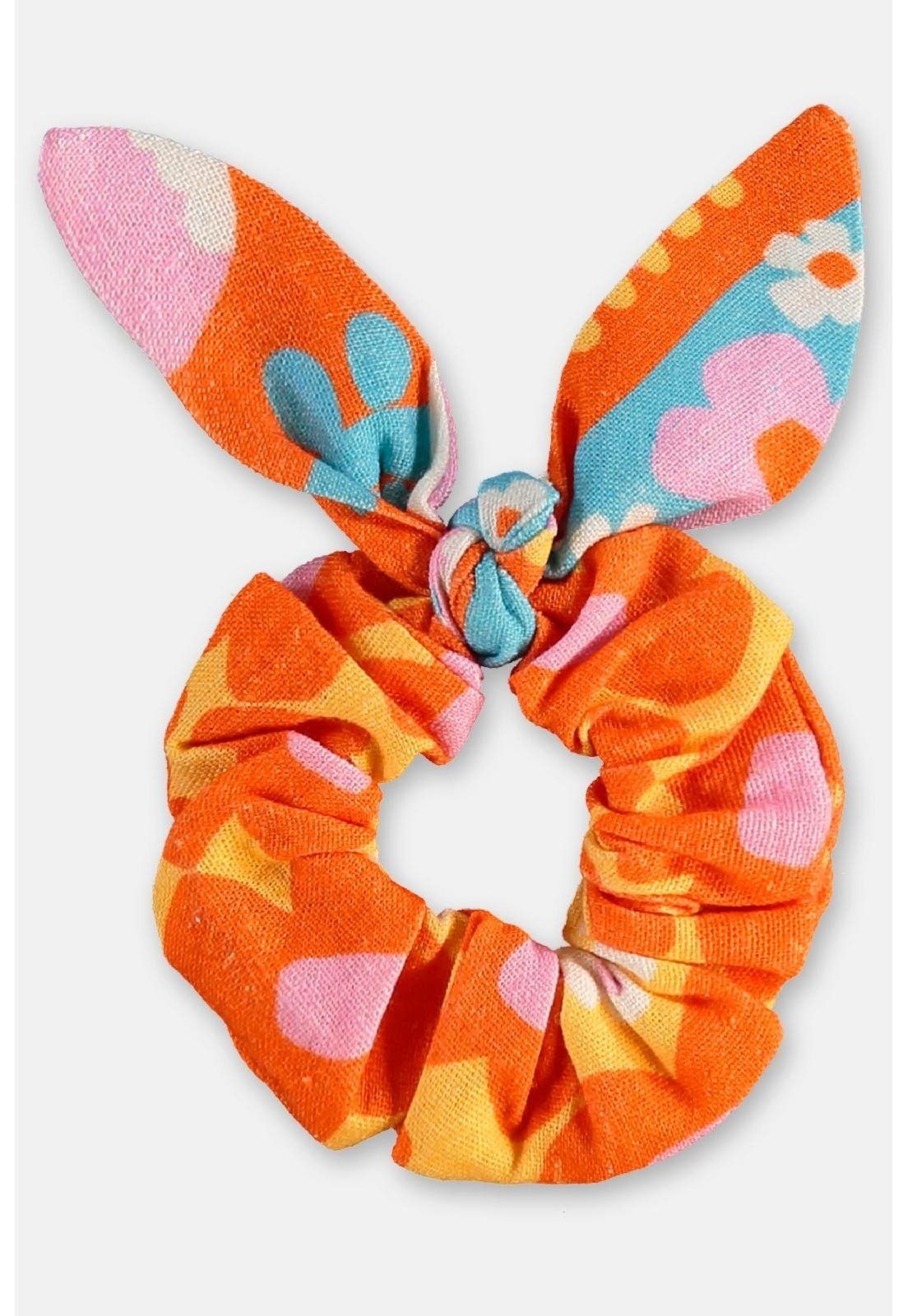 Infantil - Amarrador de Cabelo em Viscolinho Três e Já Rosa