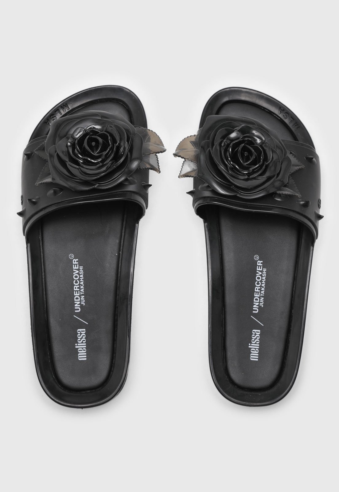 Chinelo Slide Melissa Beach Spike Undercover Preto