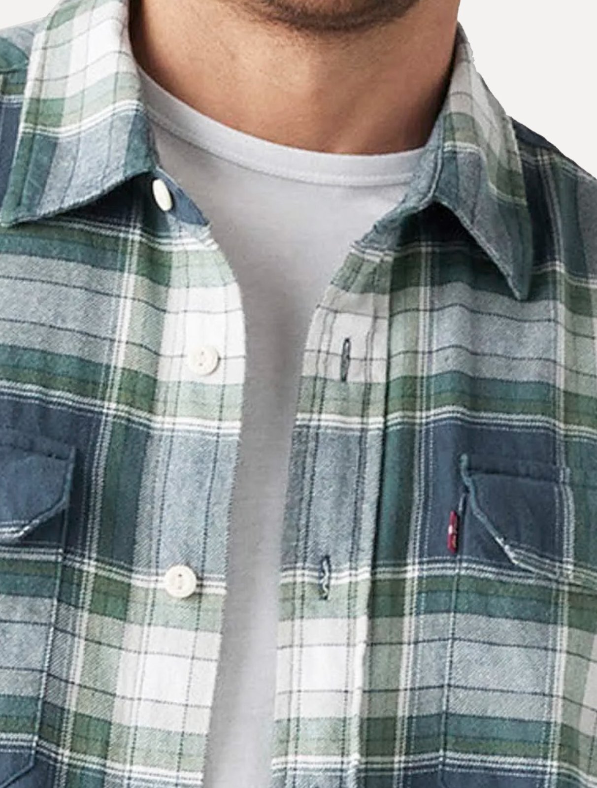 Vista 3 Camisa Levis Masculina Classic Worker xadrez Levis xadrez