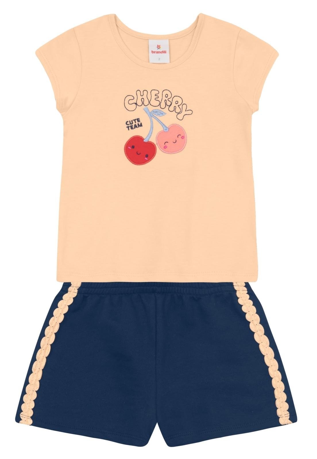 Infantil - Conjunto menina de cerejinha Brandili