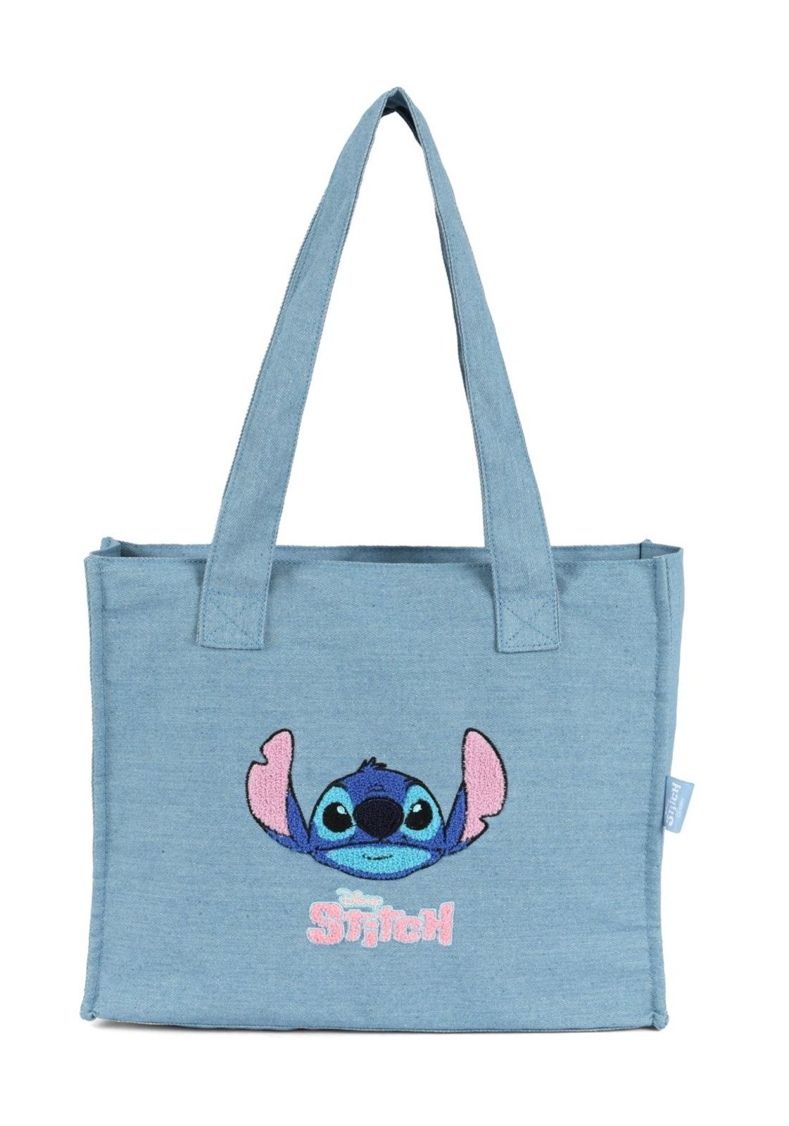 Infantil - Bolsa Shopper Pequena Jeans Stitch Disney Azul