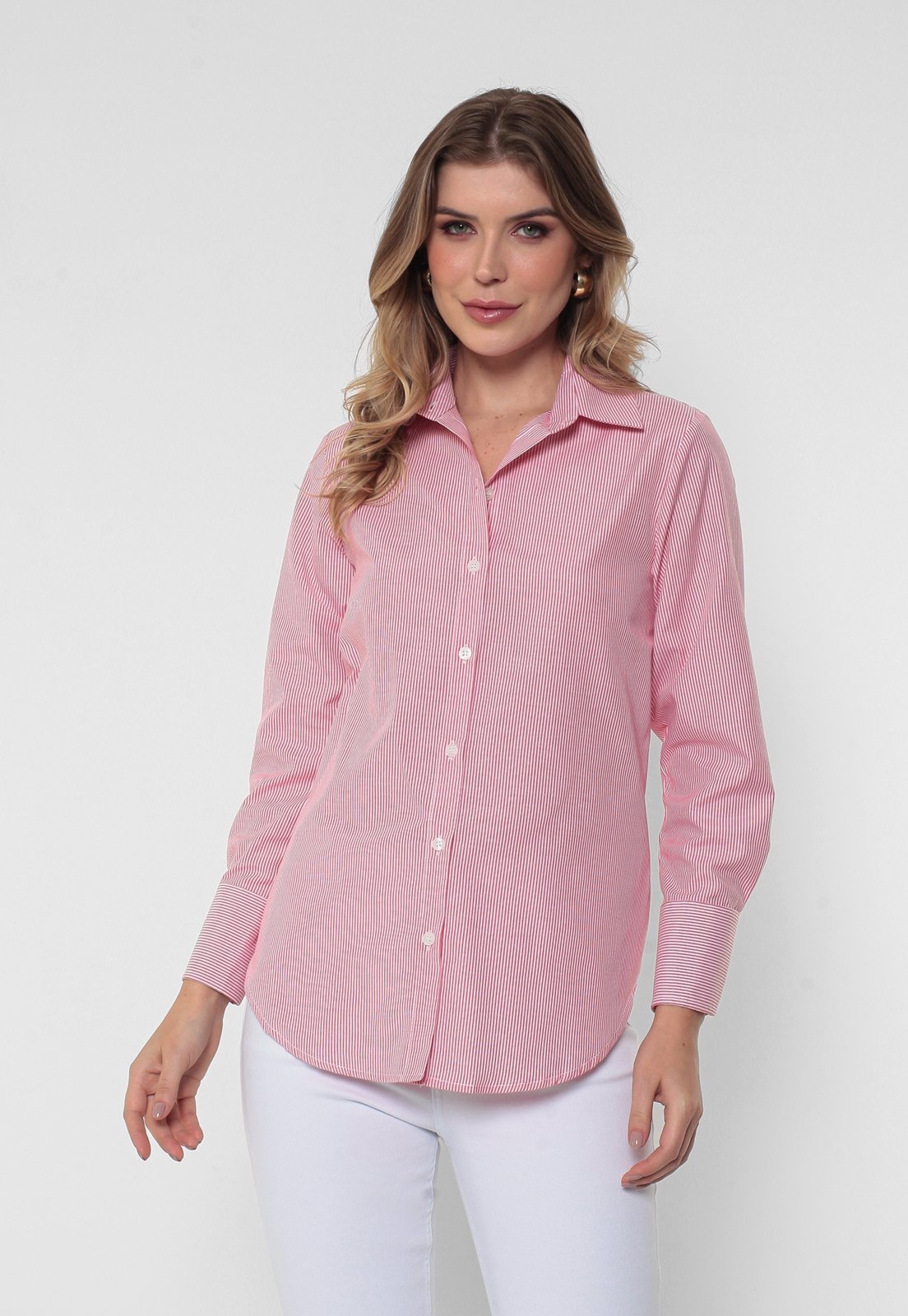 Camisa Intens Manga Longa Algodão Vermelho