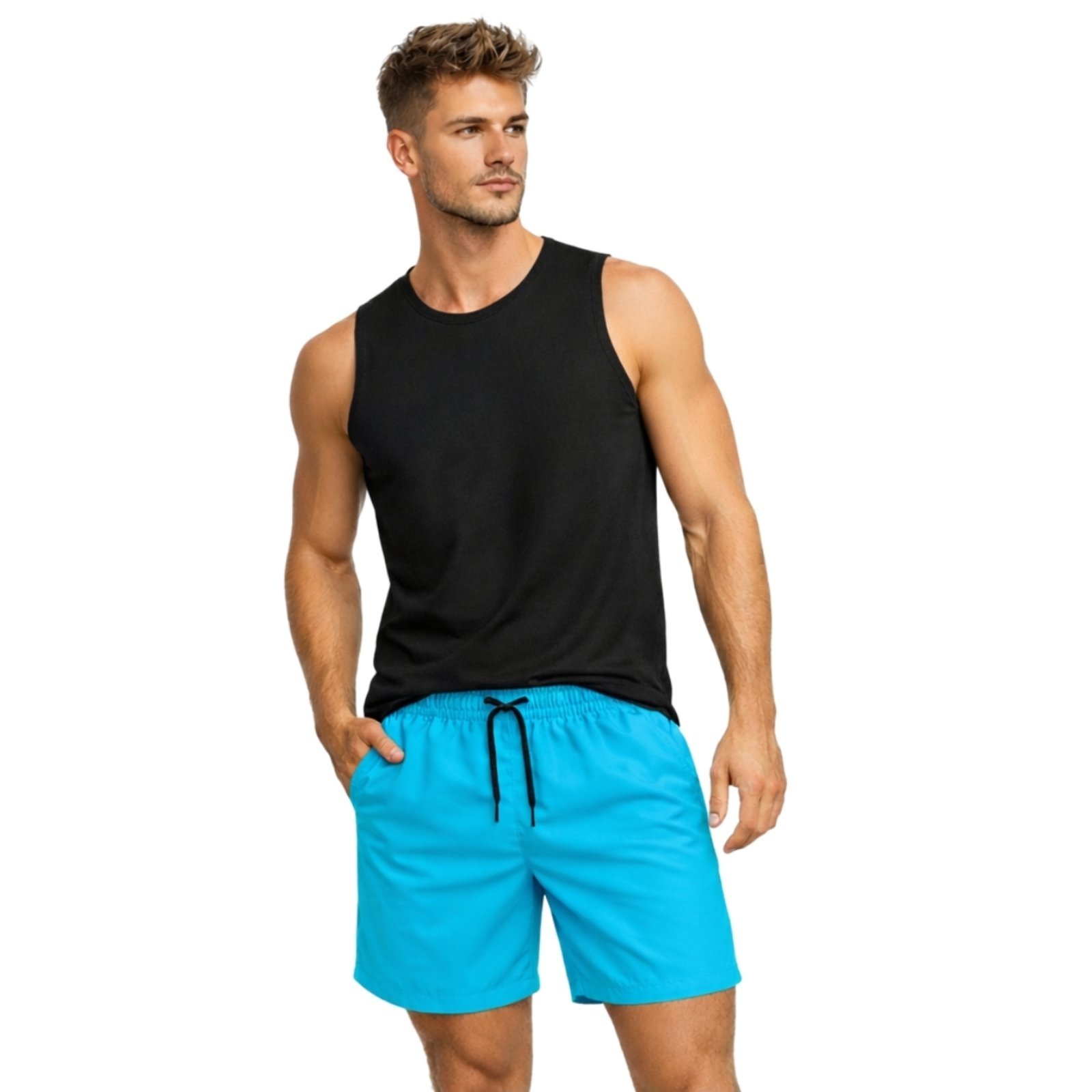 Conjunto Regata Algodão e Short Tactel Elastano