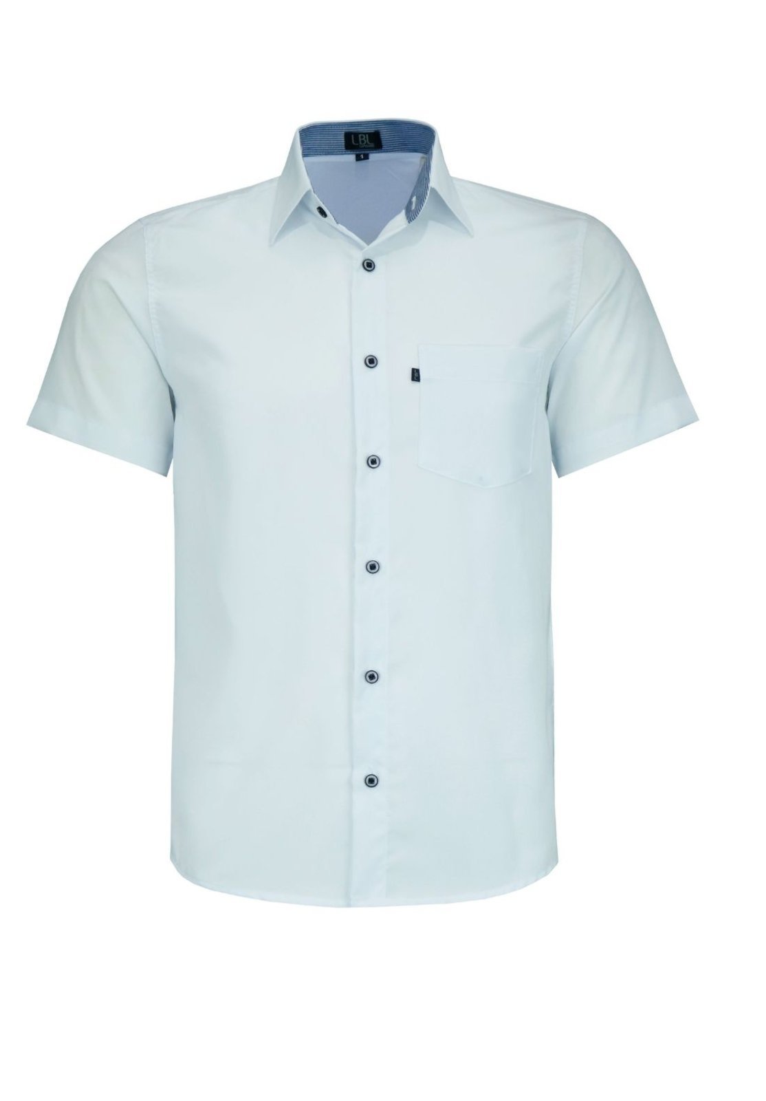 Camisa Social Manga Curta Comfort Com Bolso Não Amassa 3031