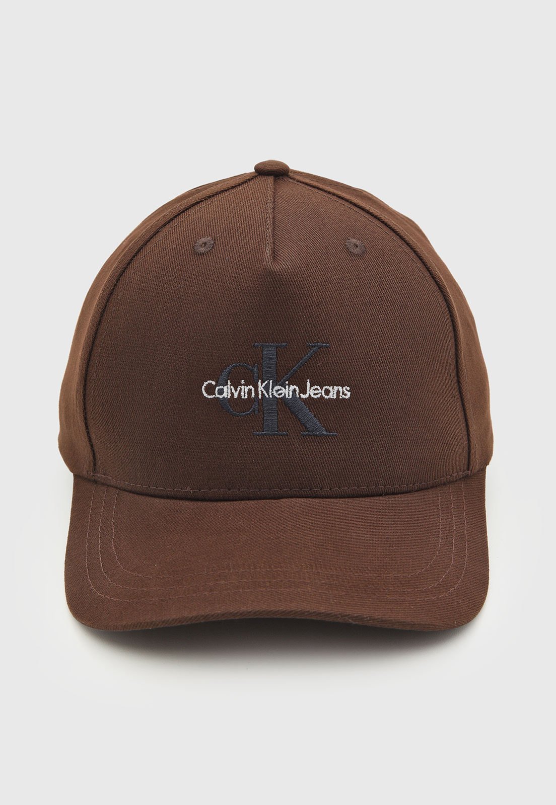 Boné Calvin Klein Aba Curva Marrom