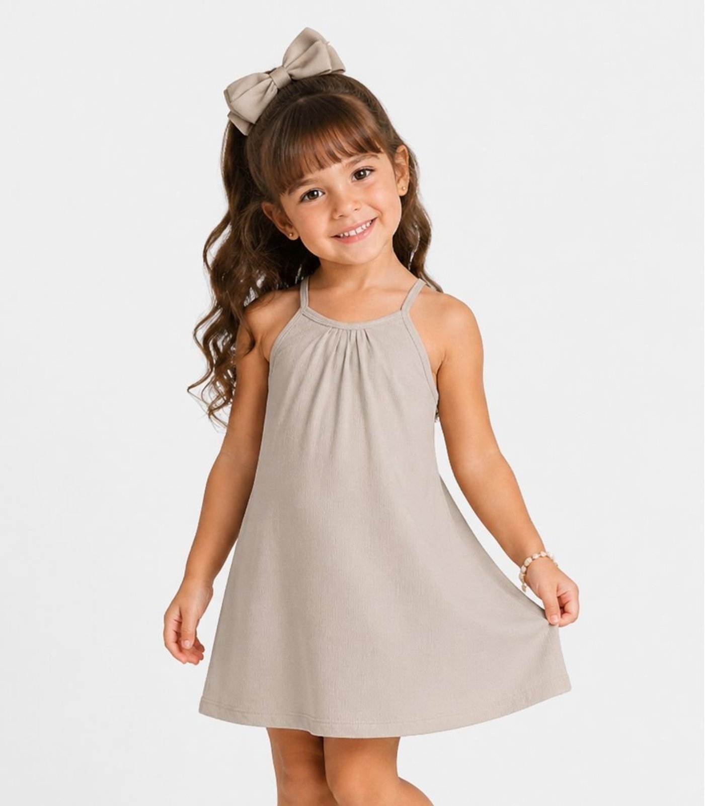 Infantil - Vestido com Alças Select Bege